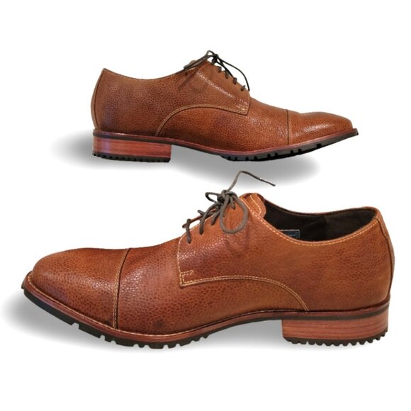 Cole Haan Men’s Brown Grain Leather Cap-Toe Oxfords | Waterproof | Size 10.5 | N main image 9
